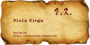 Viola Kinga névjegykártya