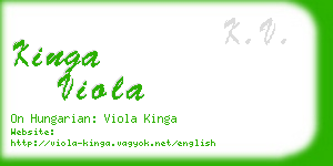 kinga viola business card